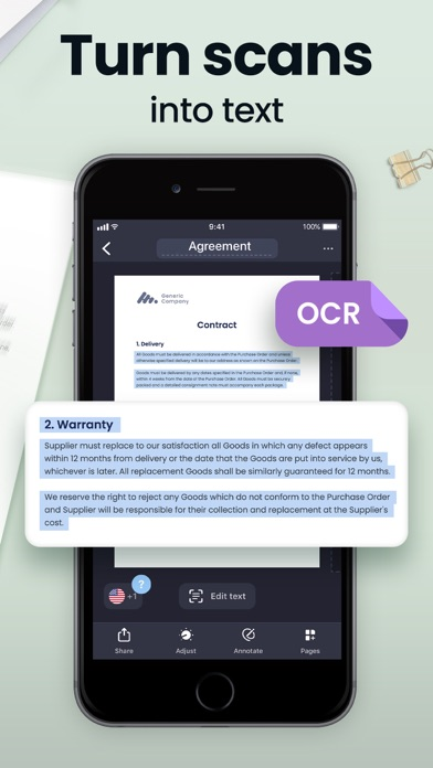 Screenshot illustrating: Extract Text with Built-In OCR