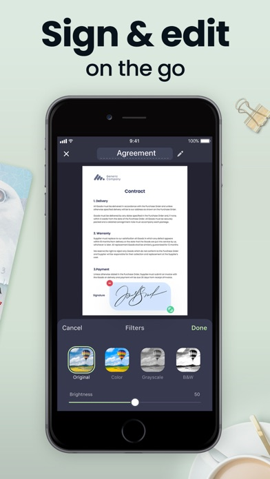 Screenshot illustrating: Sign Documents Right on Your Screen